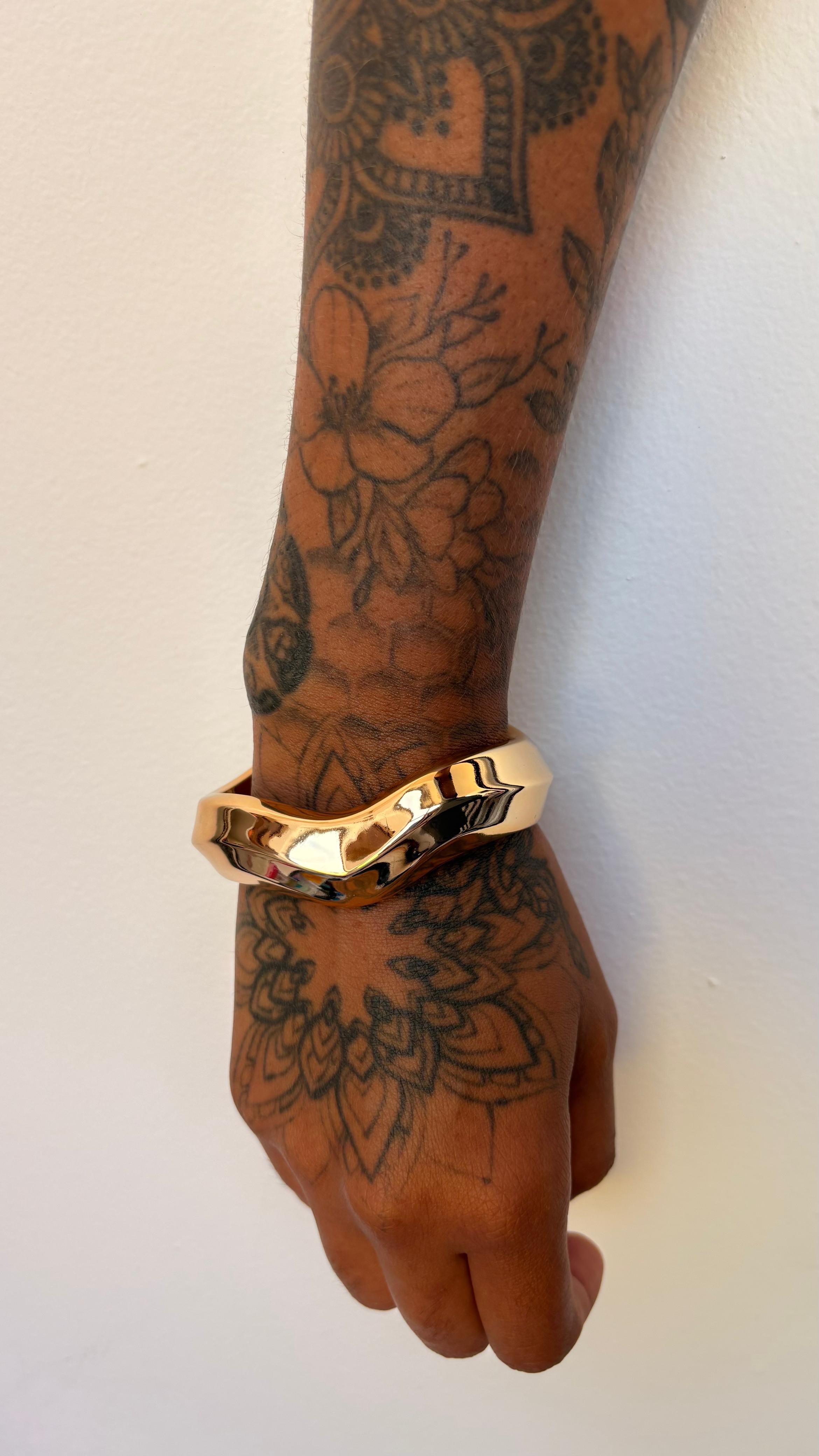 Pulseira Ondas Dourada